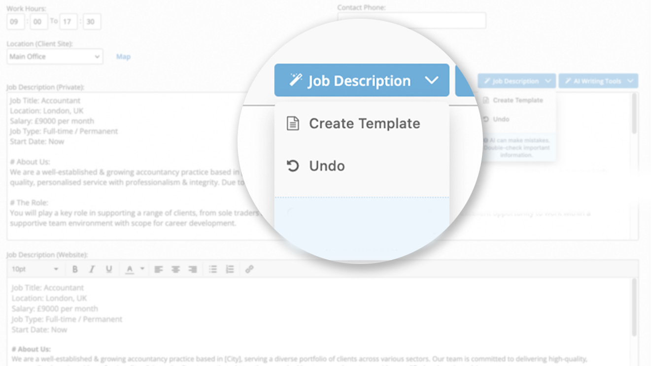 AI-generated job description