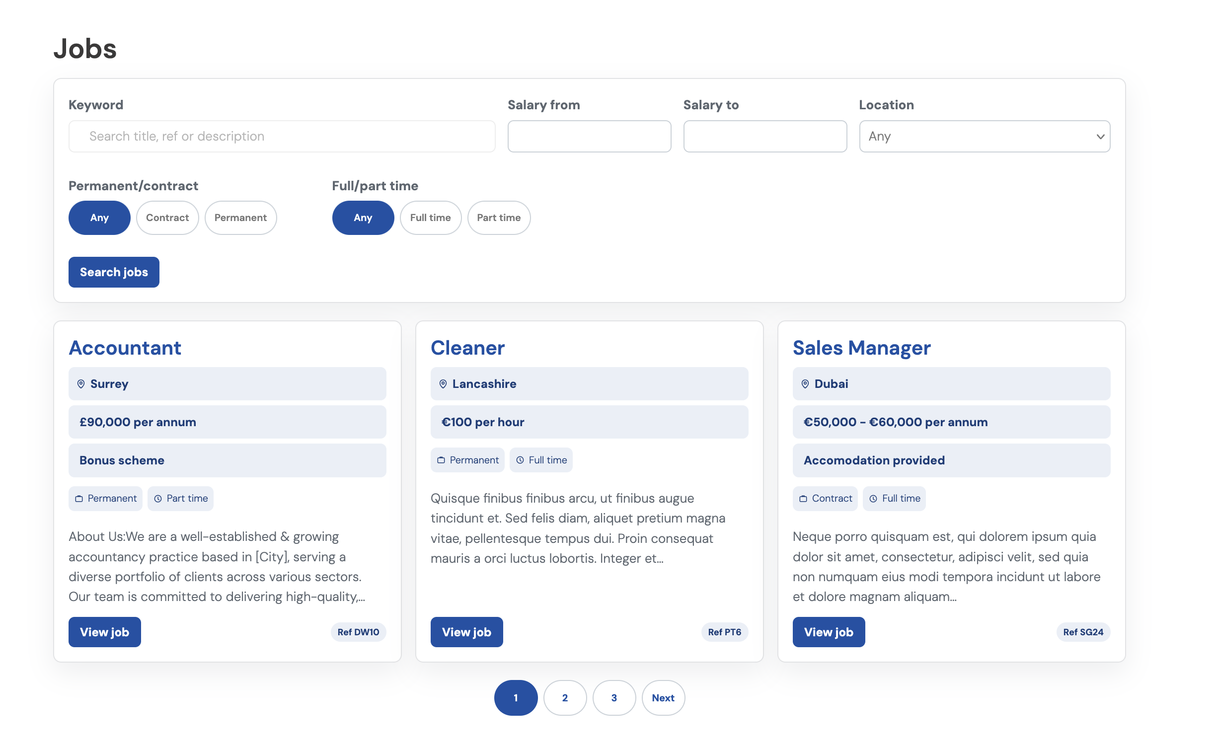 WordPress plugin job board preview
